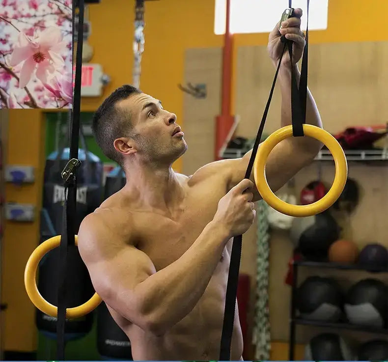 Rings Fitness Adult Gymnastics Training Pull-Ups Indoor Fitness Equipment Home Stretching Exercise Spine Traction - Rooted Regenerative: Sustainable Foods for the Future