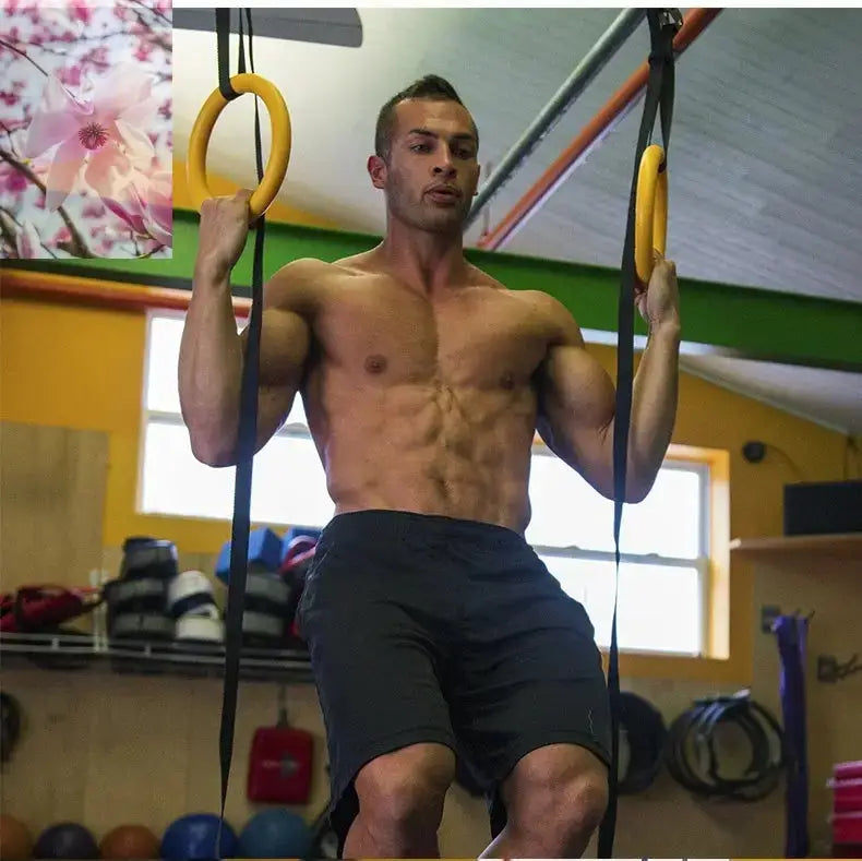 Rings Fitness Adult Gymnastics Training Pull-Ups Indoor Fitness Equipment Home Stretching Exercise Spine Traction - Rooted Regenerative: Sustainable Foods for the Future