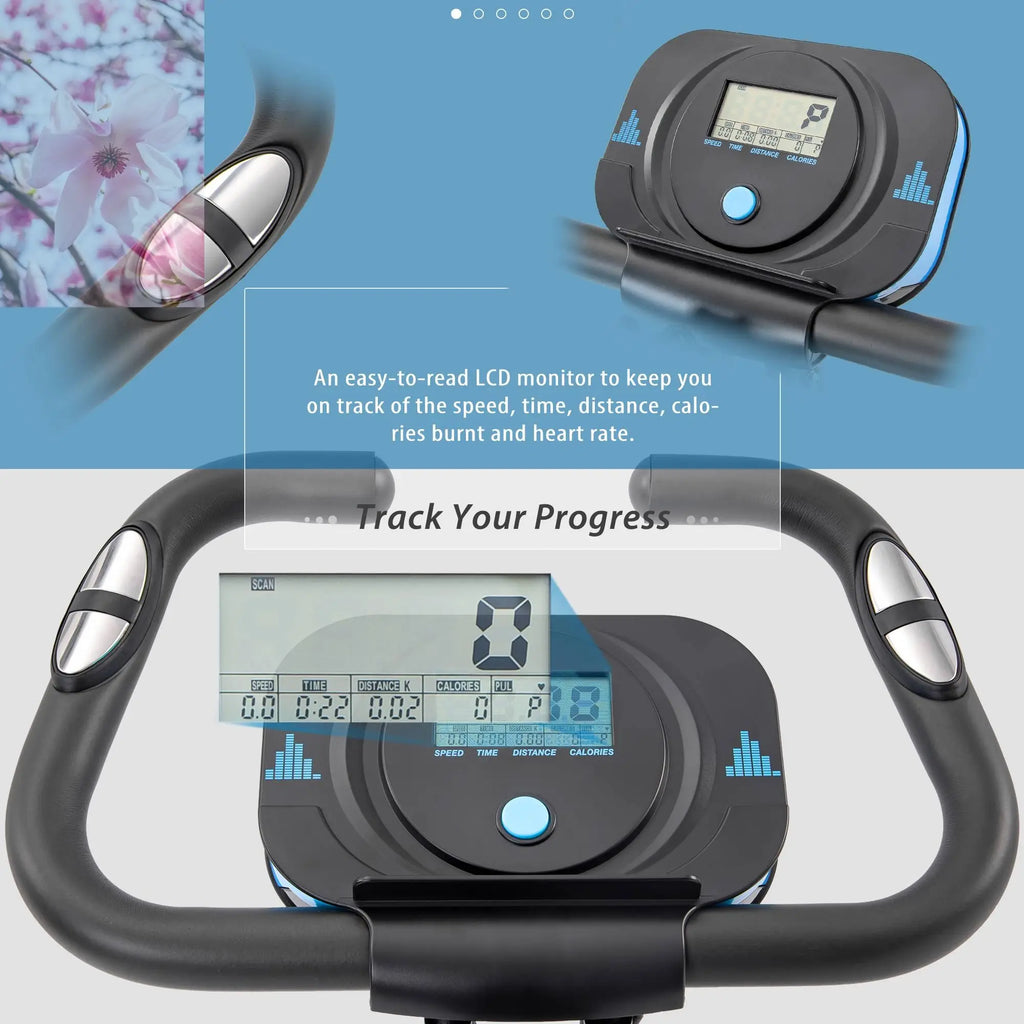 Folding Exercise Bike Fitness Upright And Recumbent X-Bike With 10-Level Resistance - Rooted Regenerative: Sustainable Foods for the Future