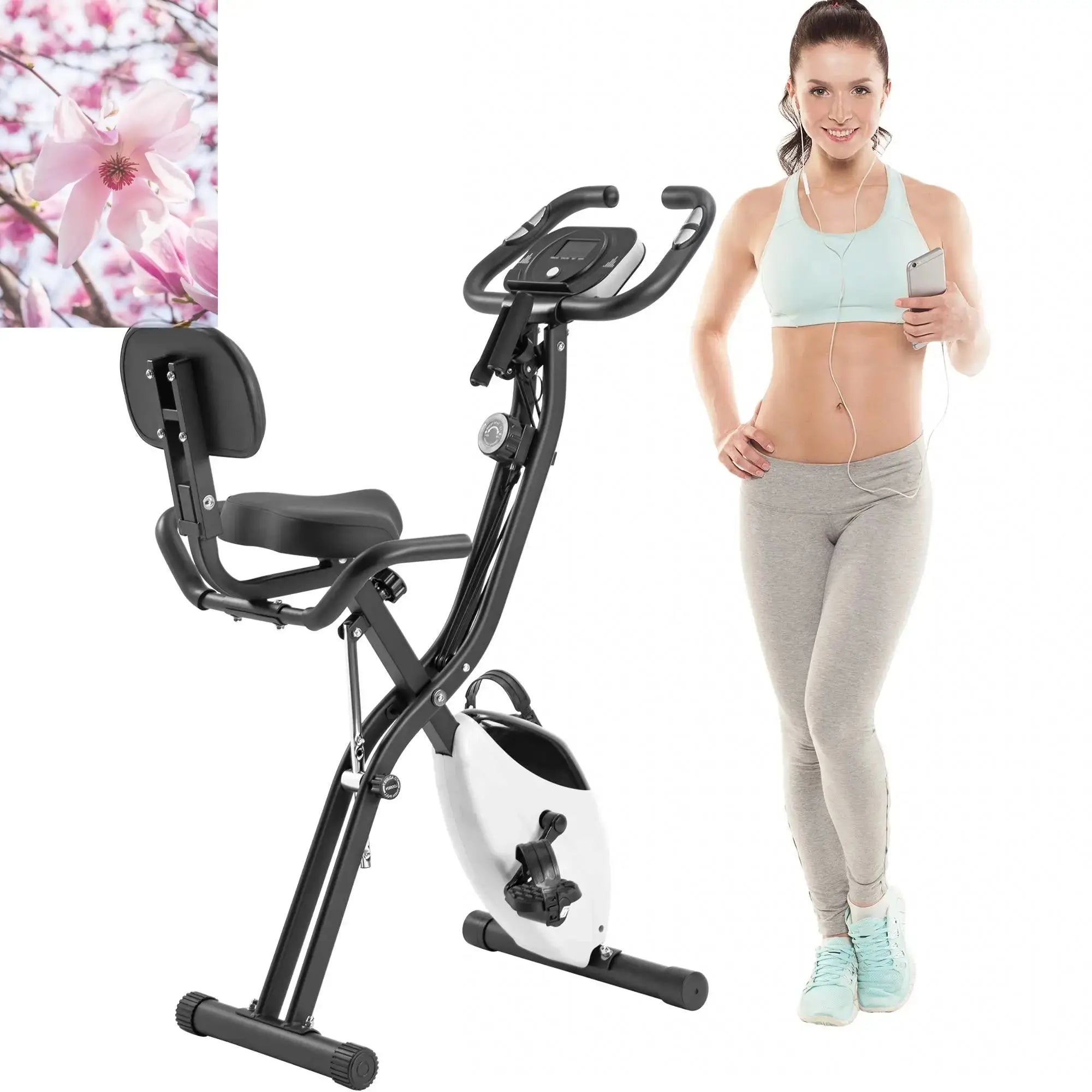 Folding Exercise Bike Fitness Upright Recumbent X-Bike With 10-Level - Rooted Regenerative: Sustainable Foods for the Future