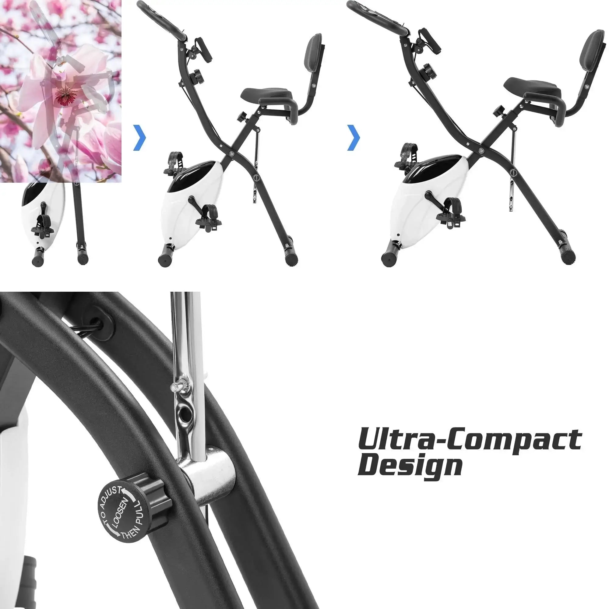 Folding Exercise Bike Fitness Upright Recumbent X-Bike With 10-Level - Rooted Regenerative: Sustainable Foods for the Future