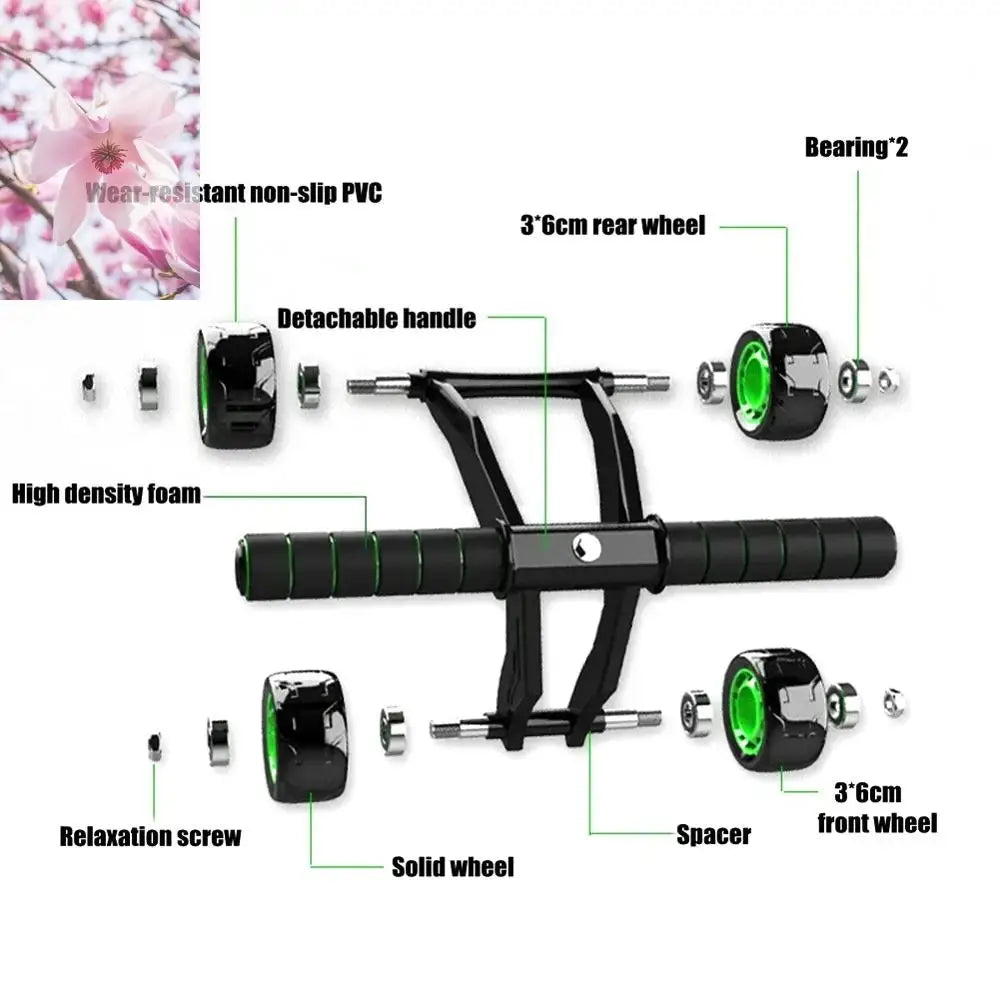 Four-wheeled Abdominal Roller Home Exercise Abdominal Muscle Fitness Equipment - Rooted Regenerative: Sustainable Foods for the Future