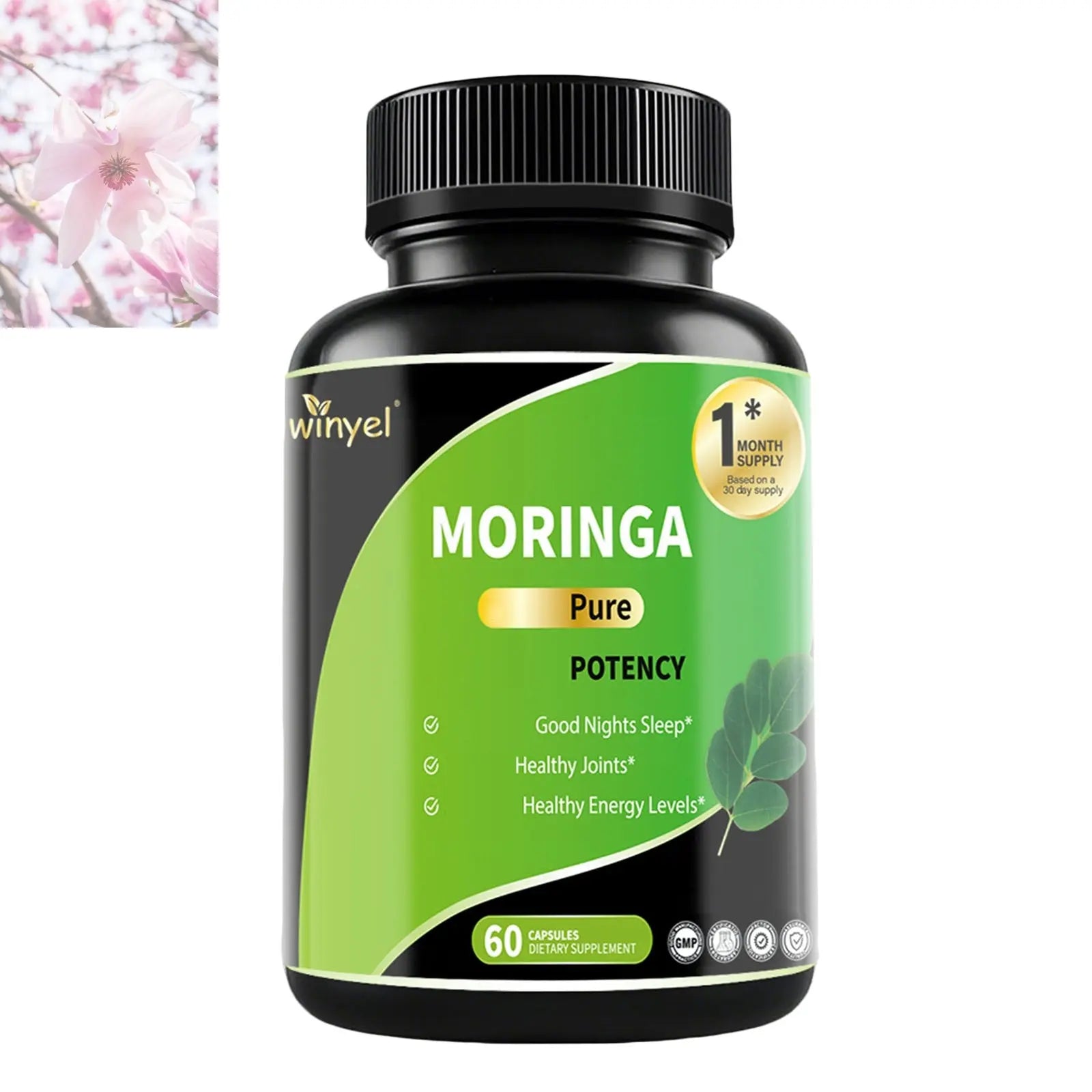 Pure Moringa Capsules - High Potency, Health & Fitness With Essential Vitamins & Amino Acids - 60 Capsules - Rooted Regenerative: Sustainable Foods for the Future