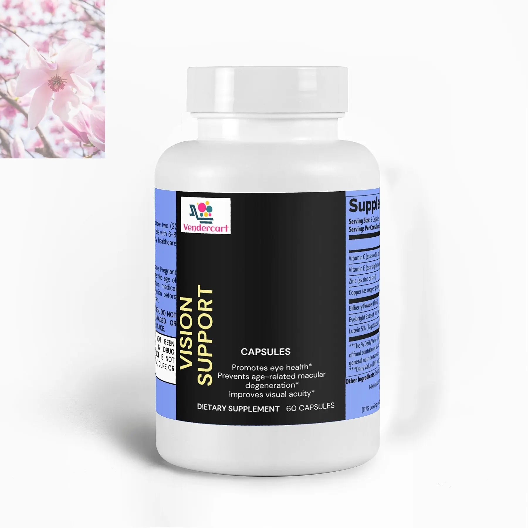 Vendercart Vision Support Supplement Eye Health, Visual Clarity, And Night Vision Boost - Rooted Regenerative: Sustainable Foods for the Future