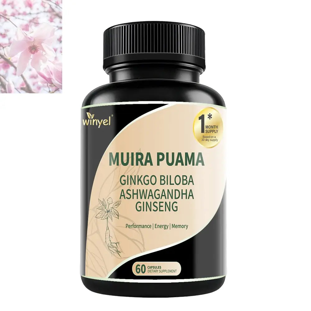 Muira Puama Ginseng Ashwagandha Ginkgo Tribulus  Herbal Supplements  Unleash Your Potential Through Our Pills  Dietary Supplements, Help Promote An Active And Healthy Lifestyle  60 Capsules - Rooted Regenerative: Sustainable Foods for the Future