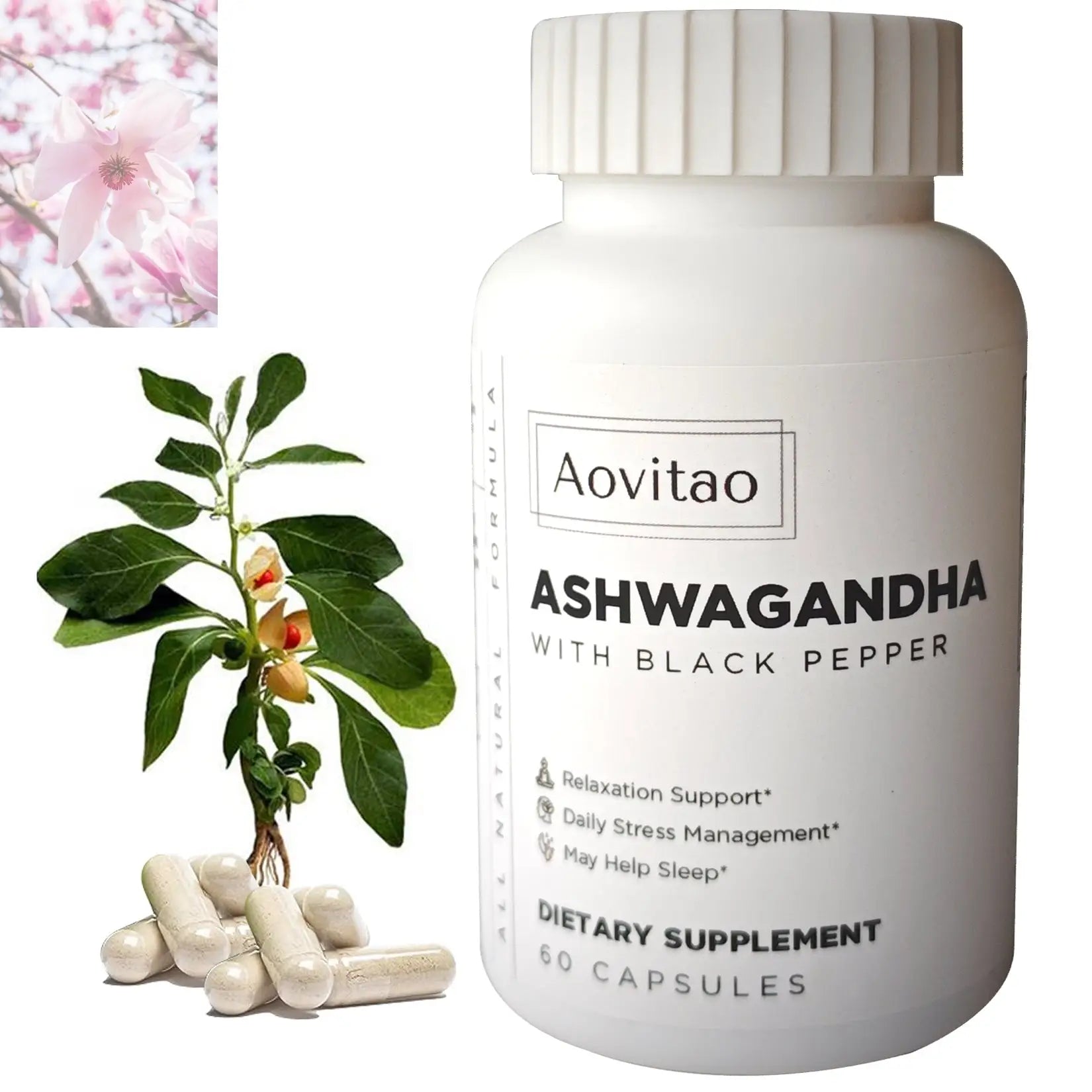 Ashwagandha Supplements Capsules Vegan Stress Relief Immune Support Supplement Balanced Energy Levels And Mood Organic - Rooted & Regenerative: Sustainable Foods for the Future Rooted & Regenerative: Sustainable Foods for the Future Health & Welness