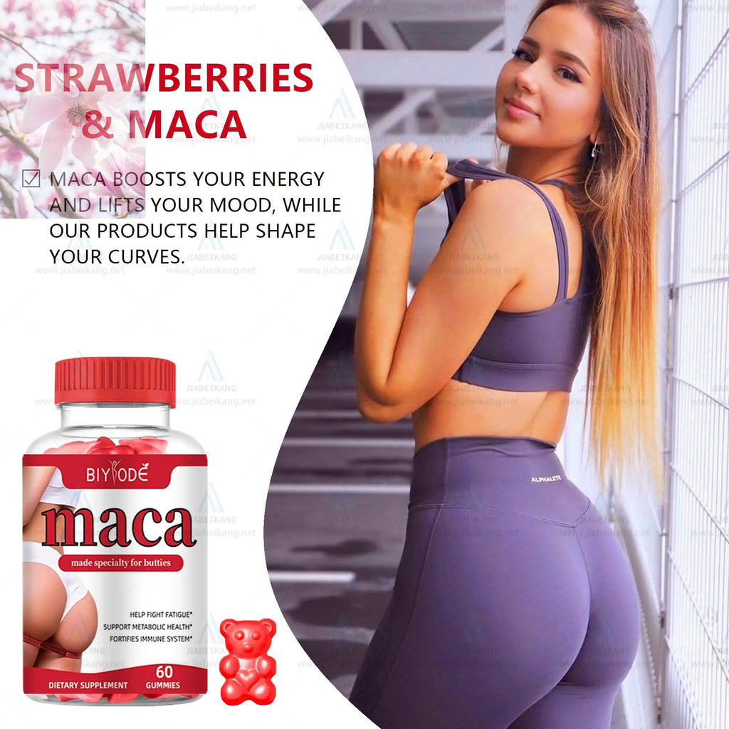 Maca Gummies For Hip And Booty Curve Support Beauty Shape Supplement - Rooted Regenerative: Sustainable Foods for the Future