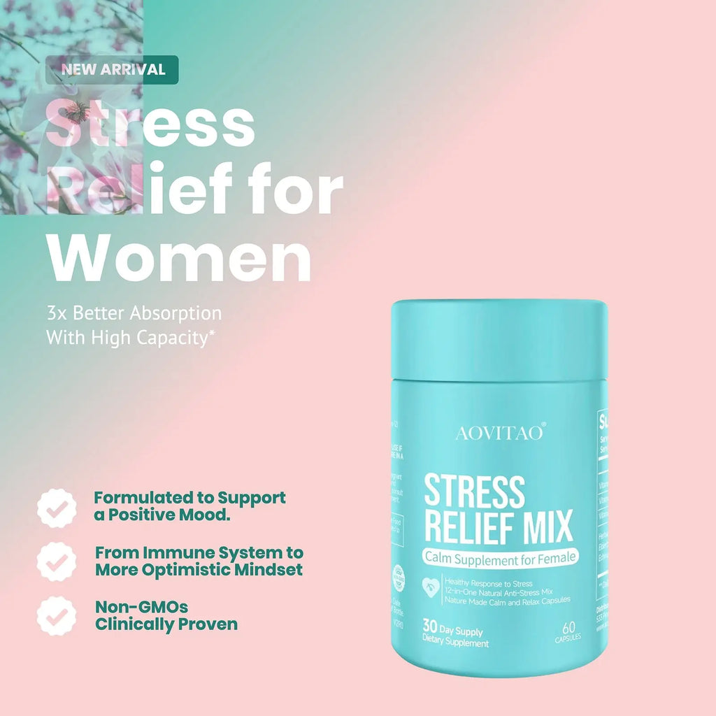 Ashwagandha For Women Supplement With L-Theanine Magnesium, Stress Relief, Focus And Relaxation Support Anxiery Pill - Rooted Regenerative: Sustainable Foods for the Future