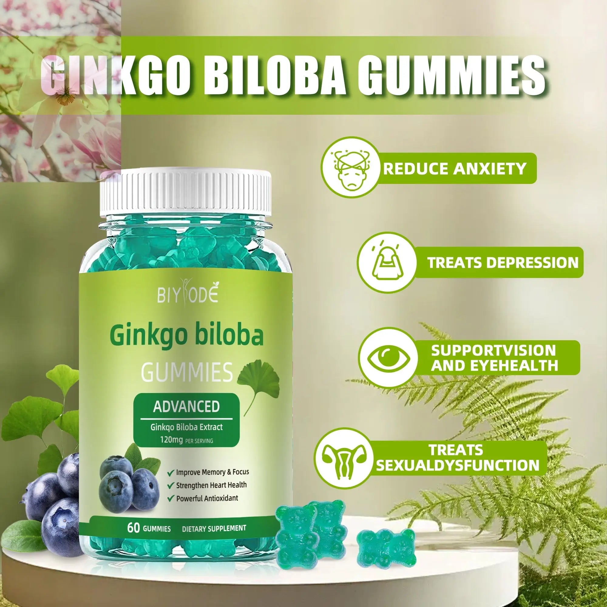 Fast Shipping Ready Stock Wholesale Herbal Supplements Ginkgo Biloba Gummies For Memory & Focus Support - Rooted Regenerative: Sustainable Foods for the Future