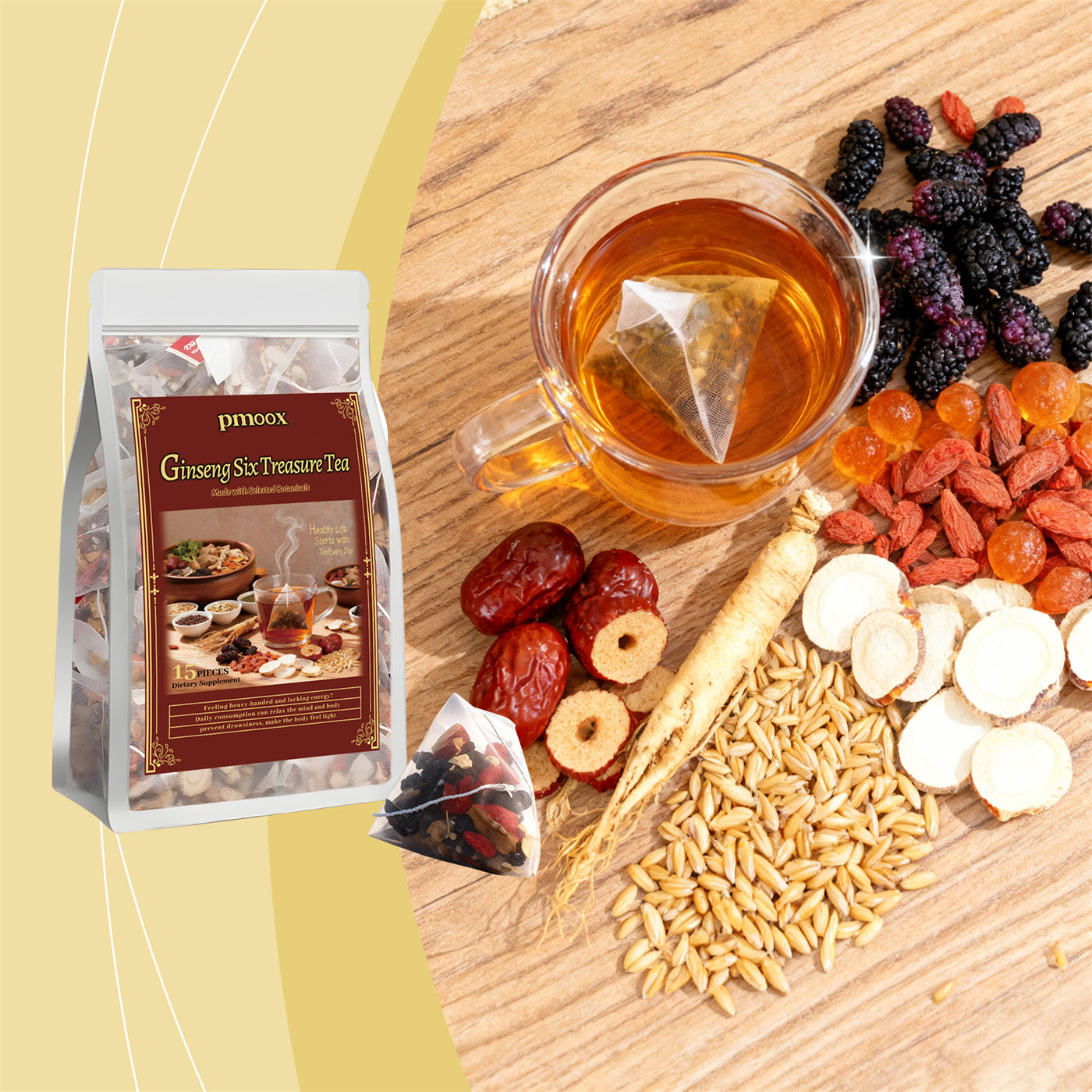 Ginseng Liubao Qixue Health Tea Rooted & Regenerative: Sustainable Foods for the Future Rooted & Regenerative: Sustainable Foods for the Future Health & Welness Rooted Regenerative: Sustainable Foods for the Future