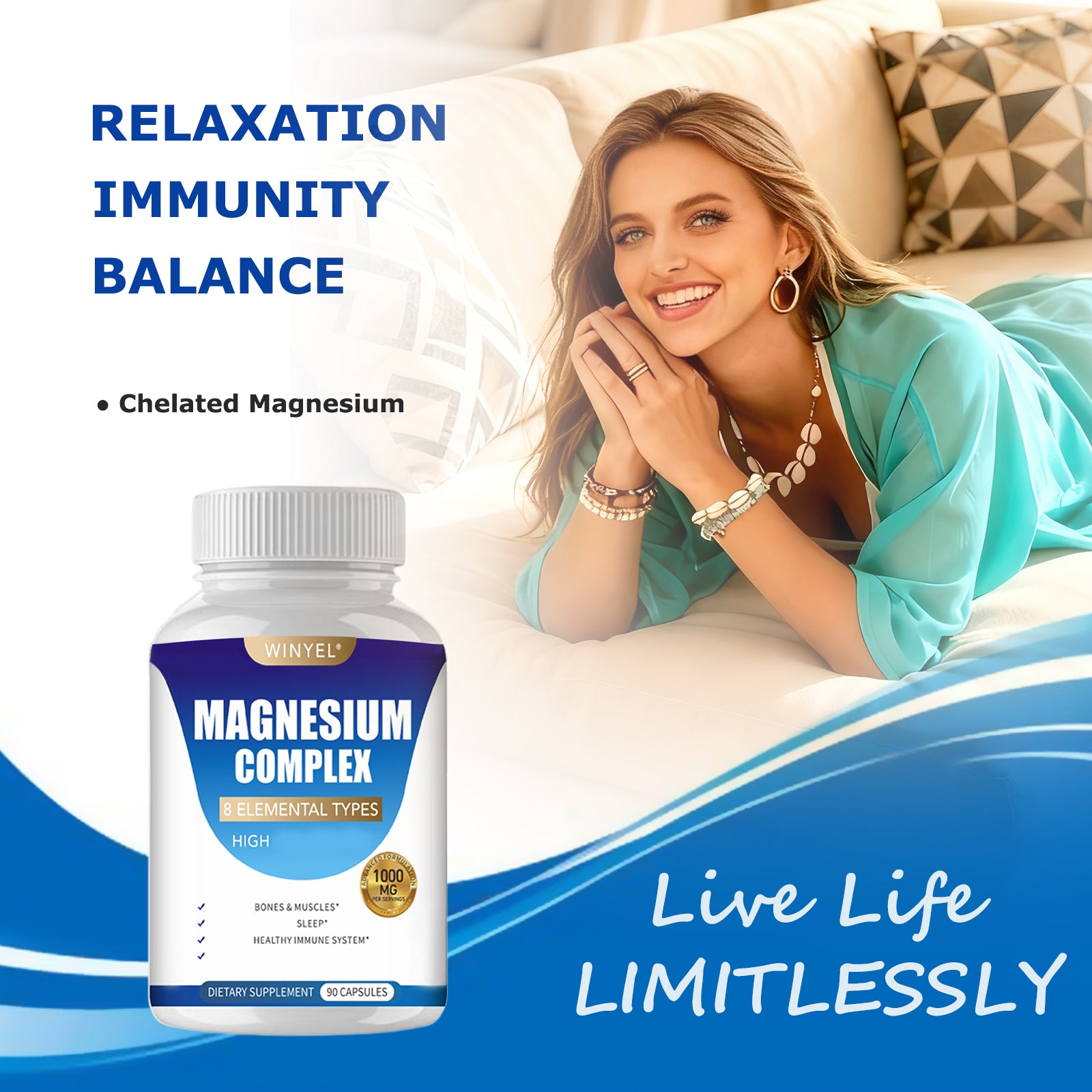 MAGNESIUM COMPLEX Wellness Capsules With Malate & Glycinate And 8 ELEMENTAL MAGNESIUM, Supports Health 90 Capsules, Dietary Supplement. Rooted & Regenerative: Sustainable Foods for the Future Rooted & Regenerative: Sustainable Foods for the Future Health & Welness Rooted Regenerative: Sustainable Foods for the Future